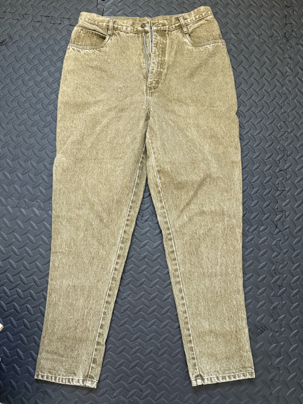 High-Rise Women's Vintage Jeans in Olive Wash
